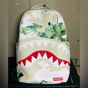 Sprayground Powder Shark White Backpack